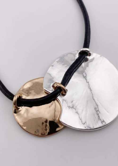 gold×silverプレートネックレス