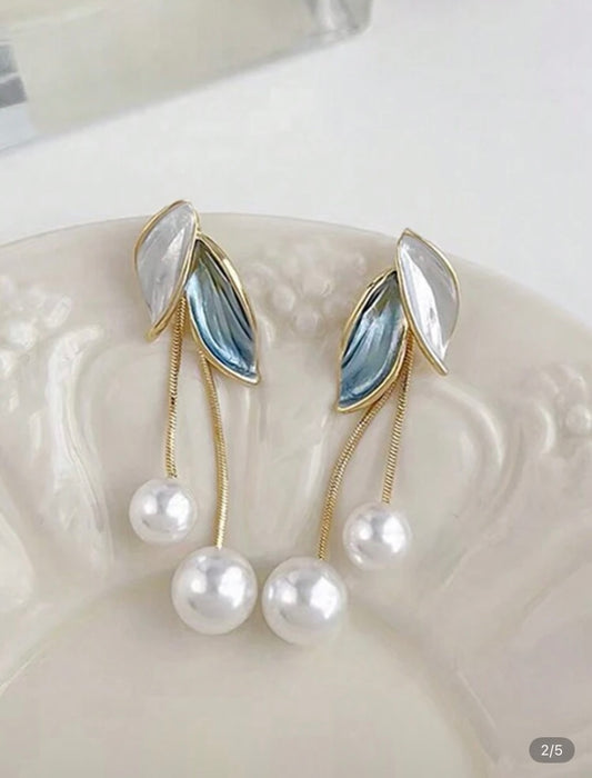 2wayリーフ・パールピアス